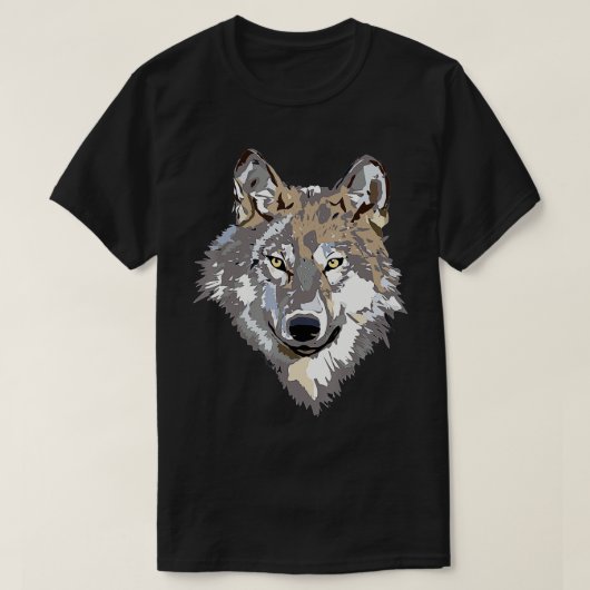 T-shirt Grey Wolf  Wolves Pack Wolf Lovers Gift  (Design devant)