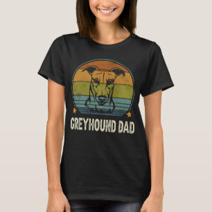 T-shirt Greyhound Chig Papa Fête des pères Vintage