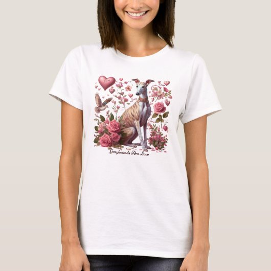 T-shirt Greyhound Chig Romantique (Devant)