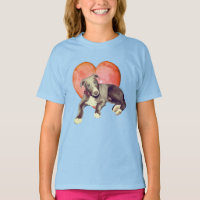 Greyhound Coeur rose Et Chiot