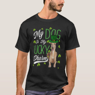 T-shirt Greyhound Dog Mon Chien Est Mon Charme Chanceux