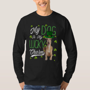 T-shirt Greyhound Dog Mon Chien Est Mon Charme Chanceux
