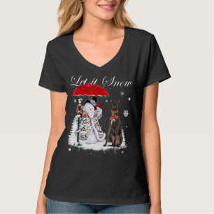 T-shirt Greyhound Père Noël Chien Noël Snowman Xmas Pajama
