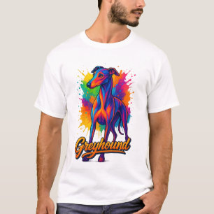 T-shirt Greyhound Pop Art Vibrant
