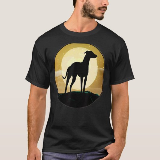 T-shirt Greyhound Windhound Retro (Devant)