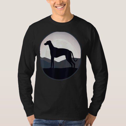 T-shirt Greyhound Windhound Retro 15 (Devant)
