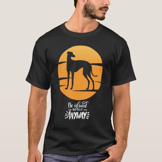 T-shirt Greyhound Windhound Retro 4 (Devant)