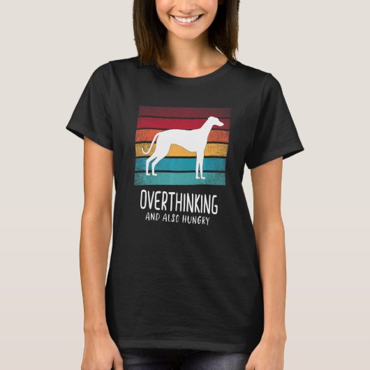 T-shirt Greyhound Windhound Retro 8 (Devant)
