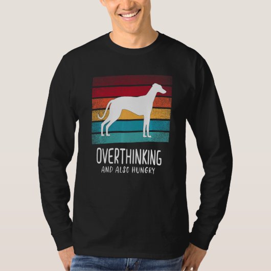 T-shirt Greyhound Windhound Retro 8 (Devant)