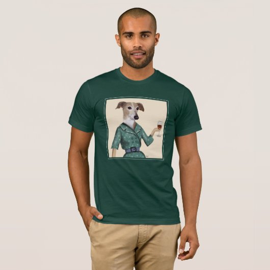 T-shirt Greyhound Wine Snob (Devant entier)