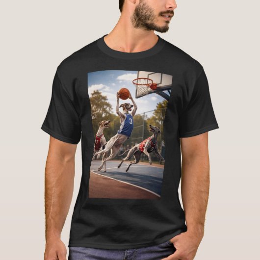 T-shirt Greyhounds playing basketball (Devant)