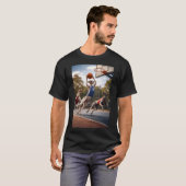 T-shirt Greyhounds playing basketball (Devant entier)