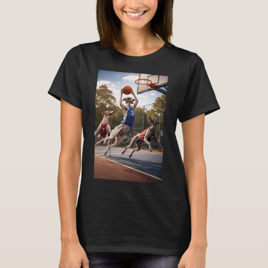 T-shirt Greyhounds playing basketball (Devant)