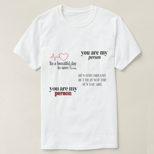 T-shirt Greysanatomy Scrub Casquette quatre pack (Design devant)