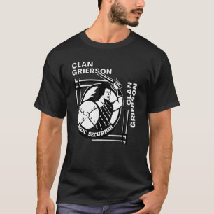 T-shirt Grierson Clan Gaelic Motto Swordsman