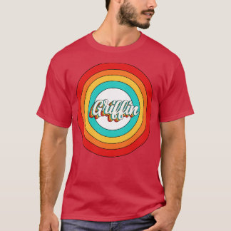 T-shirt Griffin Nom Chemise Vintage Cercle Griffin