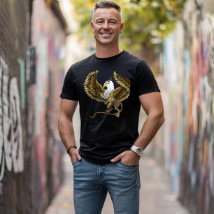 T-shirt Griffon Mythique Fantastique Brun Majestueux