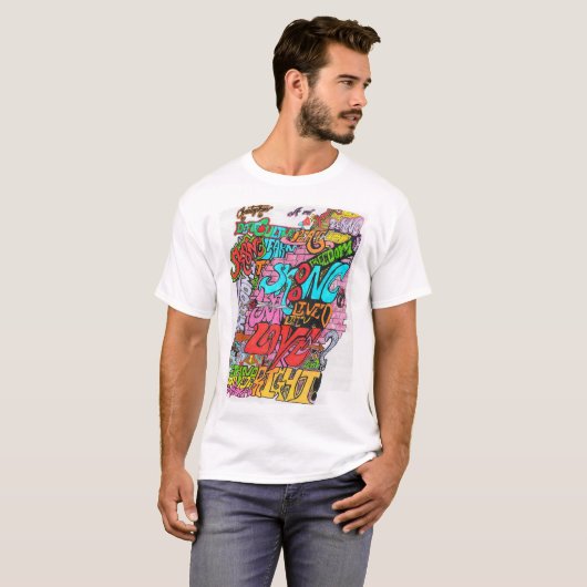 T-shirt griffonnage (Devant entier)