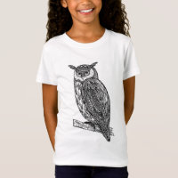 Griffonnage animal de hibou de totem sauvage