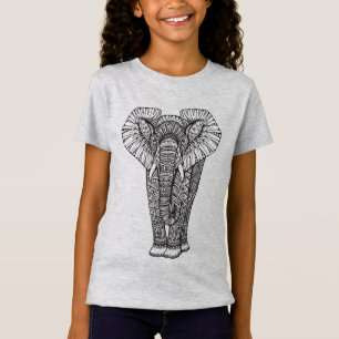 T-Shirt Griffonnage d'éléphant modelé par imaginaire