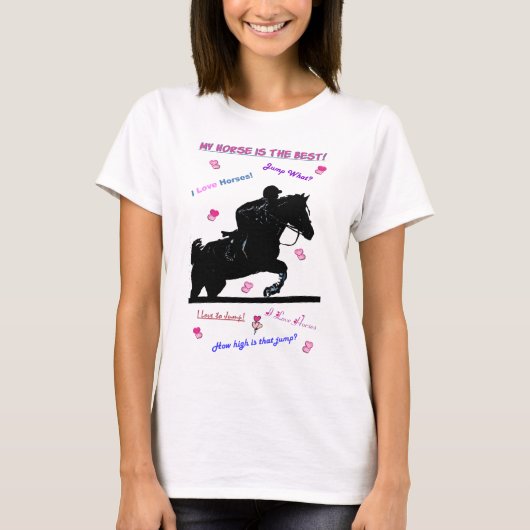 T-shirt Griffonnages de cheval (Devant)