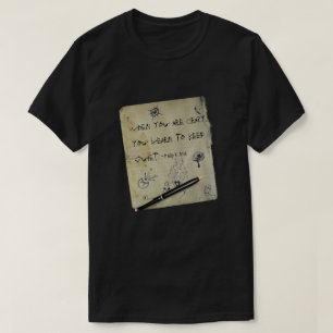 T-shirt Griffonnages "fous" de grunge de citation