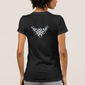 T-SHIRT GRIFFONS ET FLEURS BLANCS AVEC LA GEMME ROUGE (Dos)
