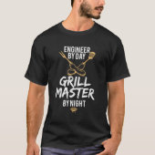 T-shirt Grill Barbecue Master Engineer Funny Barbecue Cade (Devant)