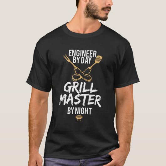 T-shirt Grill Barbecue Master Engineer Funny Barbecue Cade (Devant)