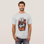 T-shirt Grill BBQ corps de papa cool (Devant entier)