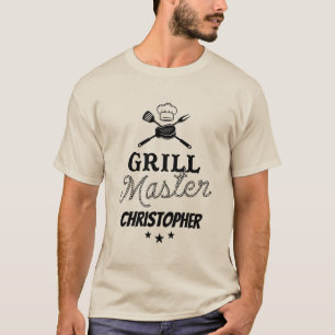T-shirt Grill Master Fête des pères personnalisée BBQ
