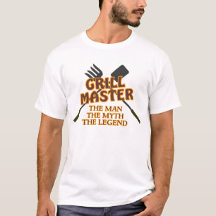 T-SHIRT GRILL MASTER - L'HOMME LE MYTHE LA LÉGENDE