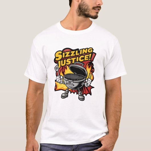 T-shirt Grill Master Sizzzling Justice (Devant)