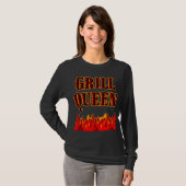 T-shirt Grill Queen Funny BBQ Dit (Devant entier)