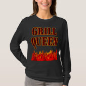 T-shirt Grill Queen Funny BBQ Dit (Devant)