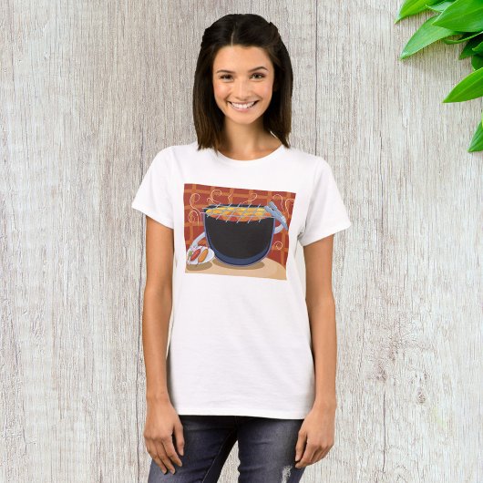 T-shirt Grillades au barbecue avec des tongues et des broc