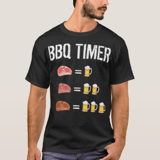 T-shirt Grillage du minuteur BBQ de bière