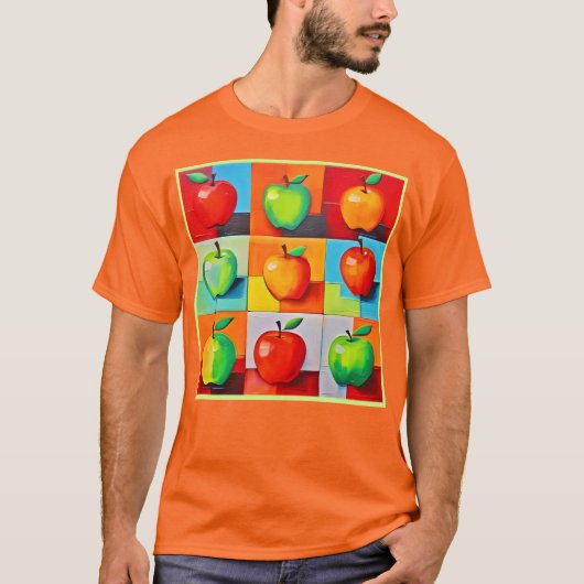 T-shirt Grille Apple colorée (Devant)