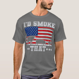 T-shirt Grille barbecue du drapeau américain