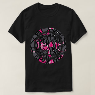 T-shirt Grille circulaire géométrique Imprimer Graphique T