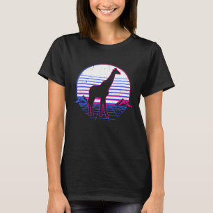 T-shirt Grille extérieure de la vague de girafe