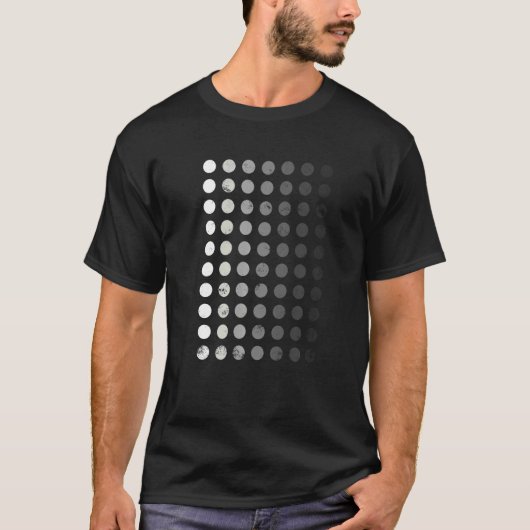 T-shirt Grille géométrique circulaire solide transparente (Devant)