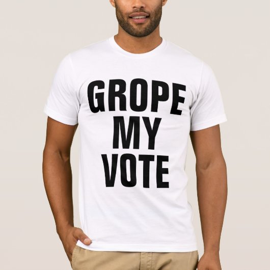 T-shirt Grille mon vote anti-Trump Texte (Devant)