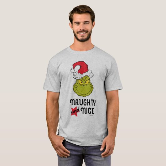 T-shirt Grille | Naughty et Nice (Devant entier)