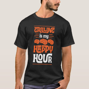 T-shirt Griller est mon heure heureuse viande de grillade