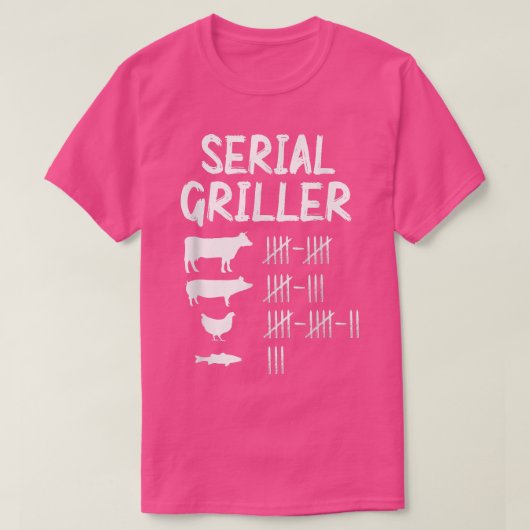 T-shirt Griller Série Cow Cog Poulet Et Poisson Pitmaster (Design devant)
