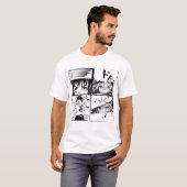 T-shirt Grilles d'actions Retro Anime (Devant entier)
