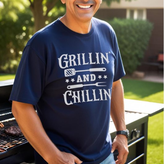 T-shirt Grillin and Chillin BBQ