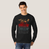 T-shirt Grillin Chillin Refillin Barbecue Fumer Cookout (Devant entier)