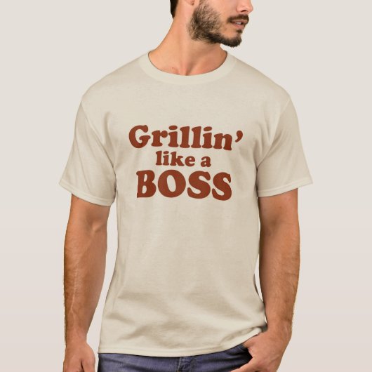 T-shirt Grillin' like Boss (Devant)